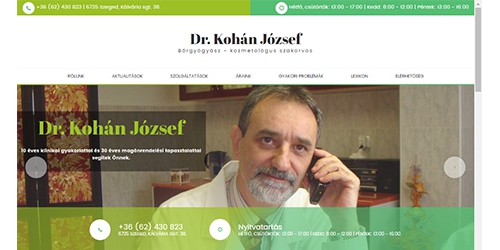 Dr. Kohán József - Bőrgyógyászat